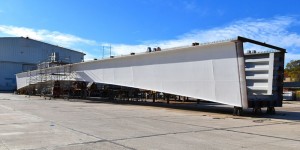 Transport of the Ston bridge segments begins