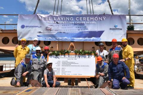 The keel laying ceremony